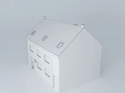European Style Small Building Low-poly 3D model