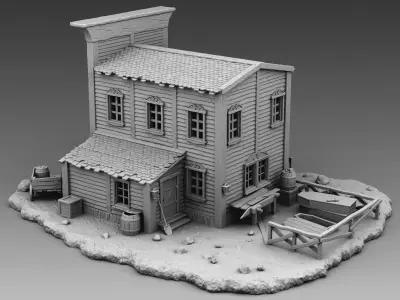Undertaker western town 3D print model