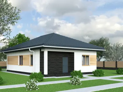 House1 with  landscape 3D model