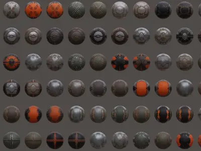 PBR Sci-Fi Spaceship Texture 10 Low-poly 3D model