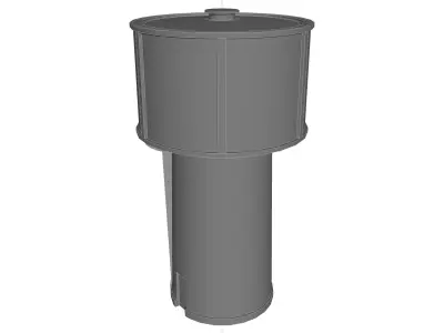 Water Tower Low-poly 3D model