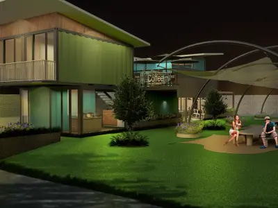 Container Office Facade 3D model