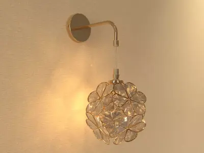 Flower wall light 3D model