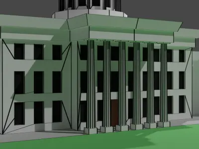 Low Poly Capitol Building 3D model