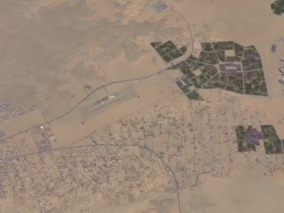 Najran - Domestic Airport - EAM Low-poly 3D model