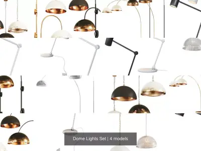 Dome Lights Set 3D Model Pack