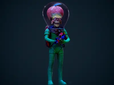 Mars Attacks Martian 3D print model