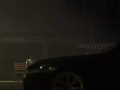 A night street road environment  3D model