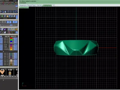 Facet Crest gold Ring 3D print model