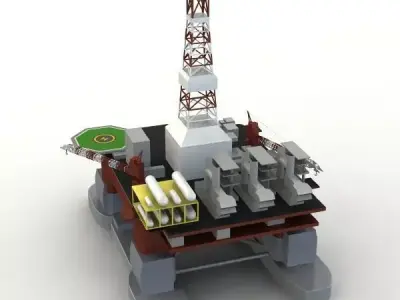 Offshore Oil Platform 3D model