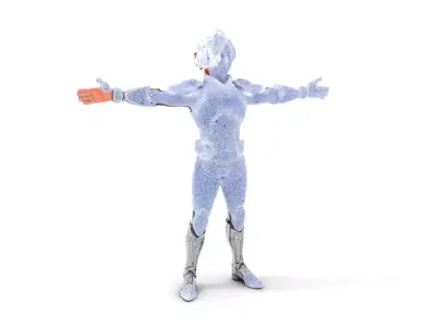 Futuristic Armor Hero model pack Low-poly 3D model