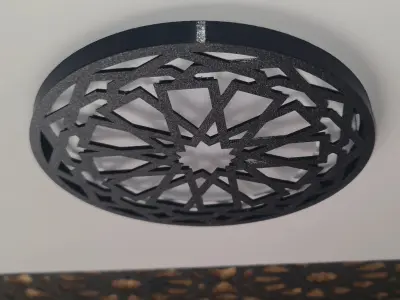 3D Printed Moroccan Zellige Light Cover  Ceiling Lamp Decoration 3D print model