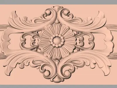 European furniture 3D relief models for CNC wood engraving E218 3D model