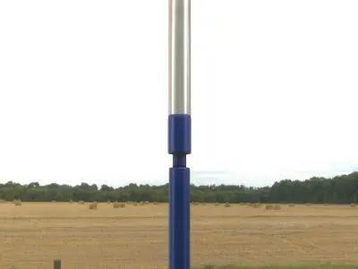 Street Light 10 Blue Low-Poly 600mm Low-poly 3D model