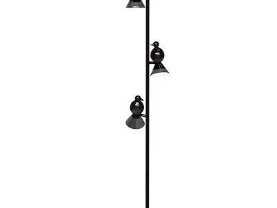 Floor designer lamp Alouette by Atelier Areti black 3D model