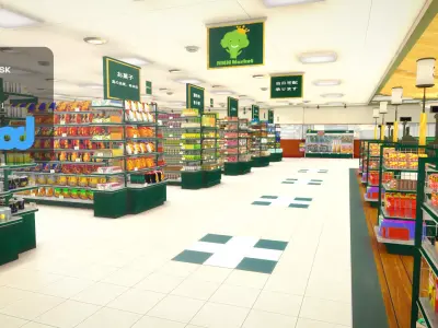 Japanese Supermarket 3D model