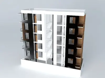 apartment building bangladesh 3D model