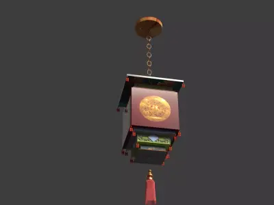 Chinese Palace Lantern  Low-poly 3D model