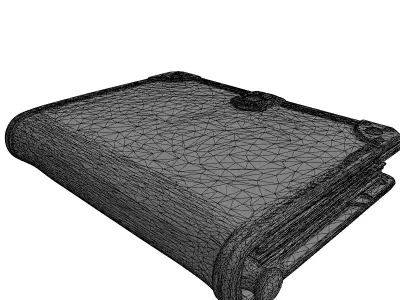 Ornate Leather Journal Book 3D Low-poly 3D model