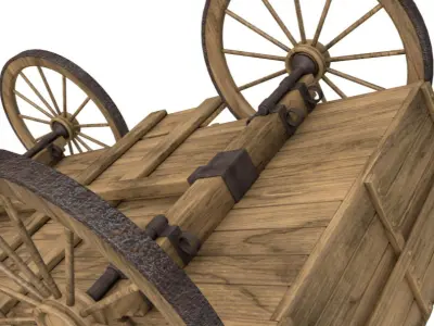 WoodenCart 3D model by turbosg789