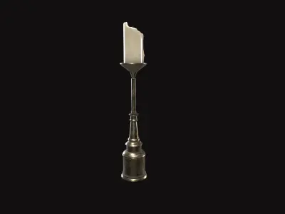 Medieval Candle Low-poly 3D model