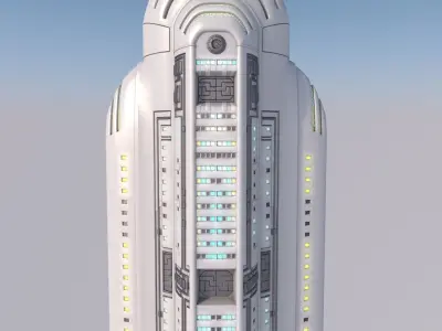 futuristic skyscraper 3D model order