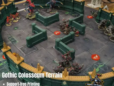 Gothic Colosseum Modular Terrain STL Set 3D print model