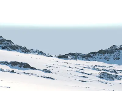 Snowy Mountain Terrain 2 3D model