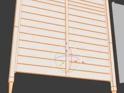 Modular Wood Fence 2 Remastered Low-poly 3D model