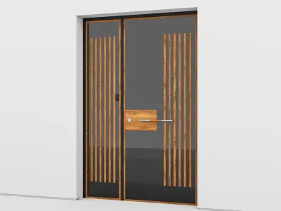 Aluminium door 85 3D model