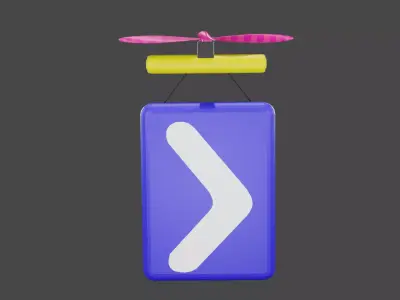 Fall Guys Sign Free 3D model