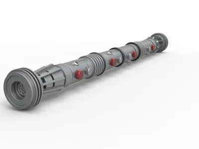 Lightsaber of Darth Maul from Star Wars Phantom Menace 3D print model