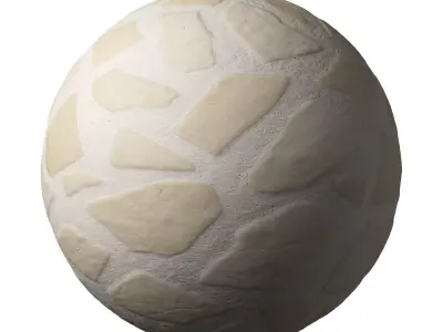 Stone Floor Mosaic of Natural Limestone 06 Texture