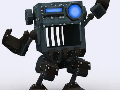 3DRT - Chibii-robot-14 Low-poly 3D model