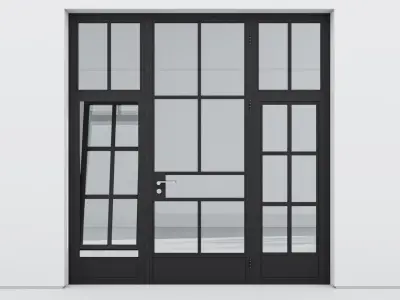 Aluminium door 214 3D model