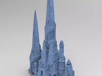 Wizards Master Fortress Towers 3D model
