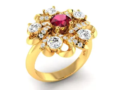 Women Engagement Wedding Ring 3D print model order