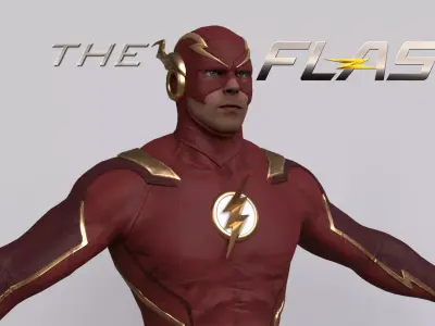 The Flash Rigged 3D Asset - Injustice  3D model