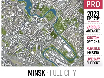 Minsk  Low-poly 3D model