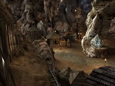 Complex Cave T 01  3D model