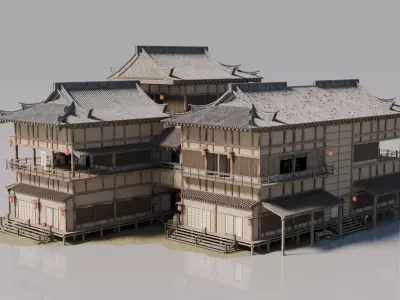 Traditional Japanese House 2 3D model