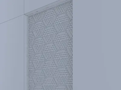 3d screen window Low-poly 3D model