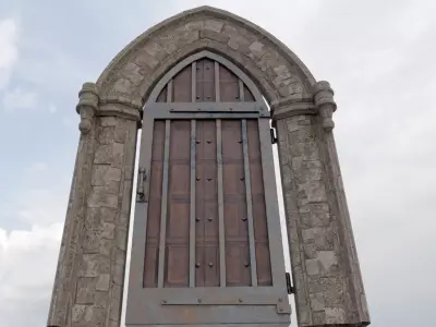 Medieval Doorway Low-poly 3D model