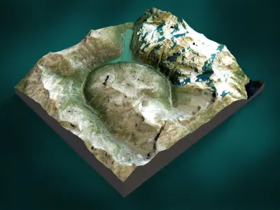 Mountain landscape 3D model shop