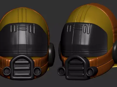 helmet high poly sculpt 3d printable ver 7 3D model 3D model 185