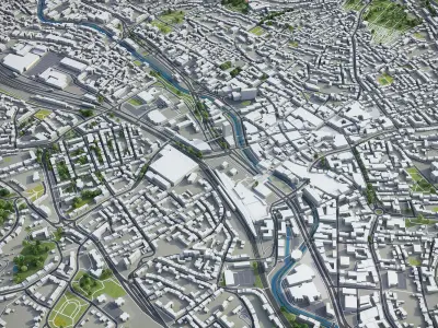 Wuppertal  Low-poly 3D model