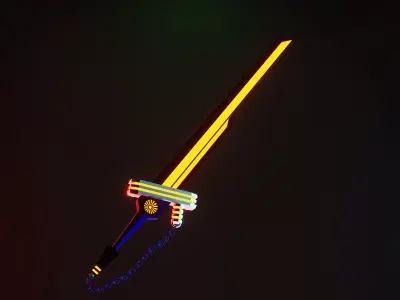 sci-fi sword 3D model