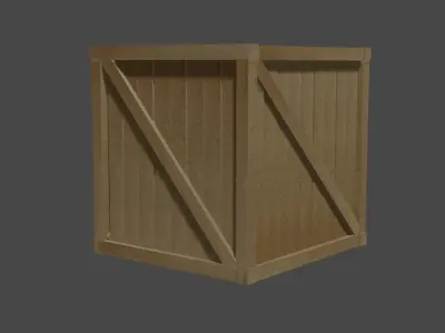 Wooden boxes Low-poly 3D model