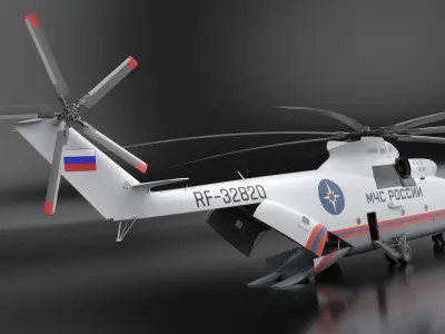 Russian EMERCOM Helicopter Mi-26 Rigged 