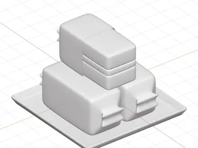 Lemper Indonesian traditional snacks 3D model